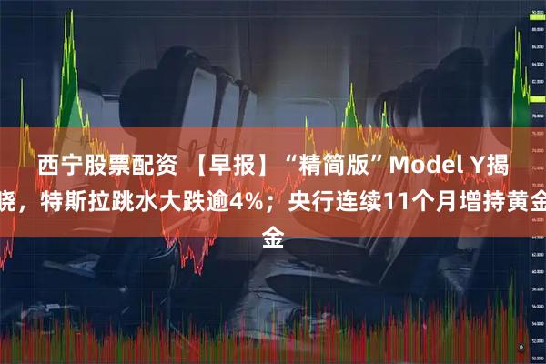 西宁股票配资 【早报】“精简版”Model Y揭晓，特斯拉跳水大跌逾4%；央行连续11个月增持黄金