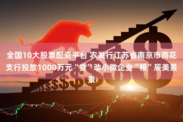 全国10大股票配资平台 农发行江苏省南京市雨花支行投放1000万元“贷”动小微企业“粮”辰美景